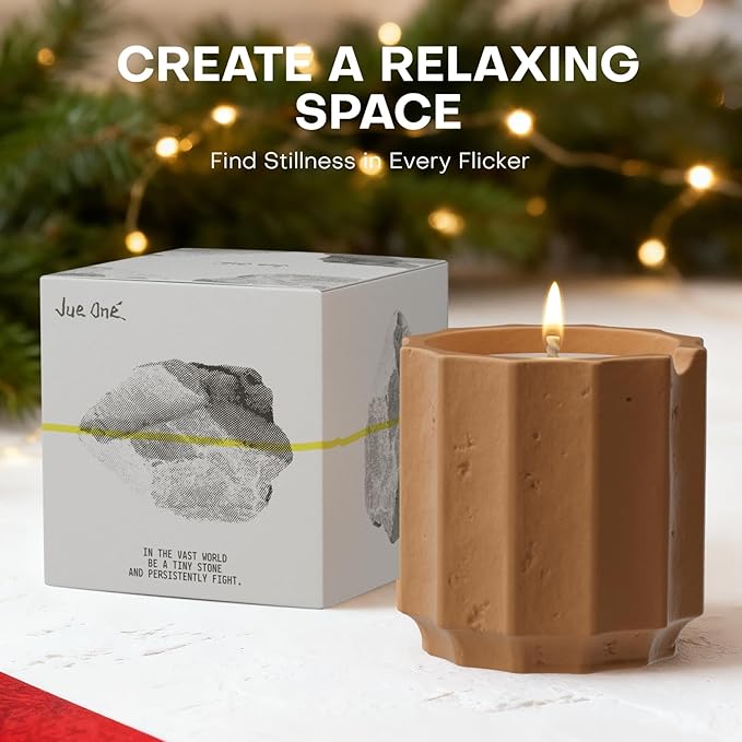 Scented Candles Set for Home, Natural Soy Wax Candle Gift, Non-Toxic Cement Jar Candles, Luxury Aromatherapy for Stress Relief, Highly Scented, Gifts for Women and Men (Peony & Sage)