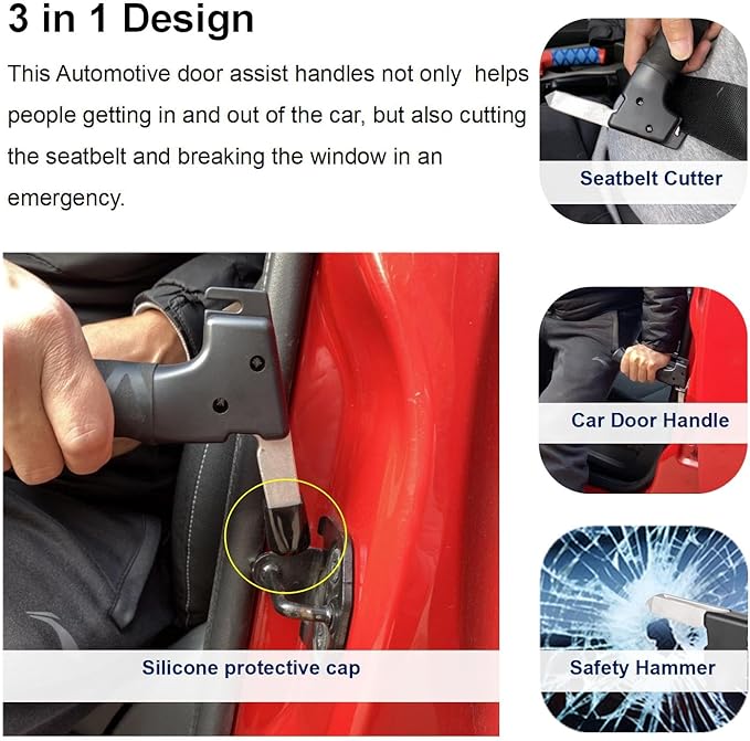 3 in 1 Car Door Handle for Elderly-Car Handle Assist - Standing Mobility Aid Tool -Grab Hanlde - Door Latch for Seniors