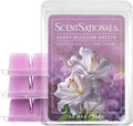 Scentsationals Wax Melts, Wax Cubes Strong Scent - Berry Blossom Breeze - Long Lasting Scented Wax Melts for Warmer, 10oz (24-Cubes)