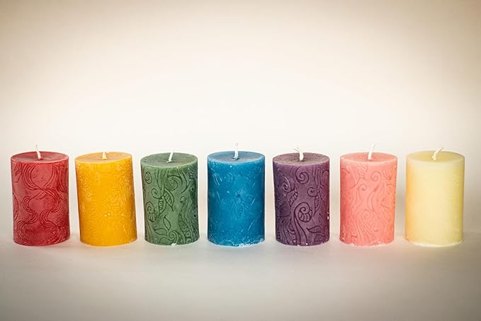 BeeTheLight Beeswax Pillar Candle - 100% Pure Bees Wax - Choose Your Size and Color - 24 Hour Burn Time - 2x3 - Unscented - Natural Light Honey Scent (Earthen Green, Small)
