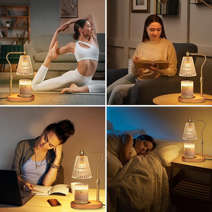 Engpure Candle Warmer Lamp with Timer and Dimmer Adjustable Height for Home Room Decor, Brithday Gifts for Women, Candle Warmer for Scented Jar Candles Mother's Day Gifts
