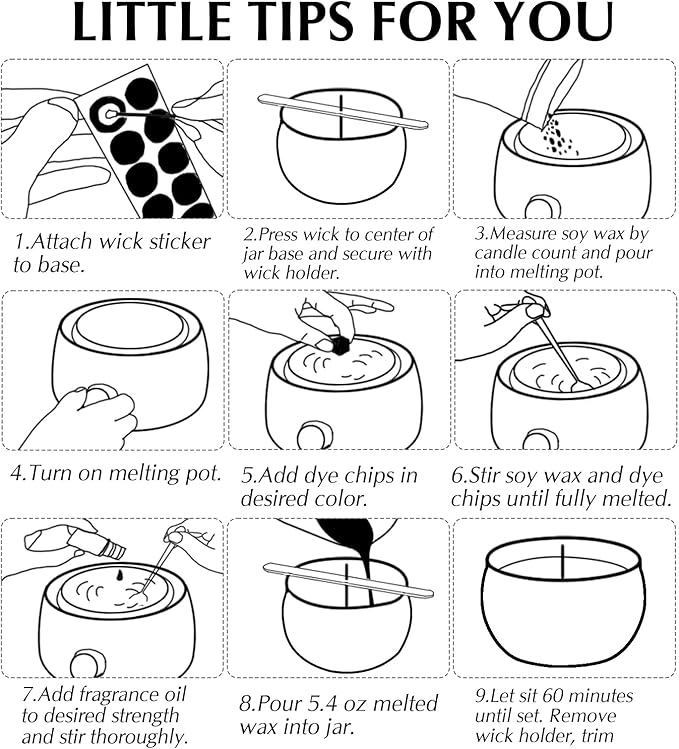 Domivirgo 24 Empty Candle Tins 5.4 oz with Lids - Simple Candle-Making Kit, Includes Wicks, Holders & Stickers, Multi-Purpose Storage Containers for Crafts & Small Items