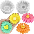2Pcs Flower Candle Molds, Heavyweight Daisy Candle Molds, Sunflower Silicone Mold for Epoxy Resin, Candles Making, Soap, and Wax Crafts DIY Home Decor, Party Favors and Mom Gift