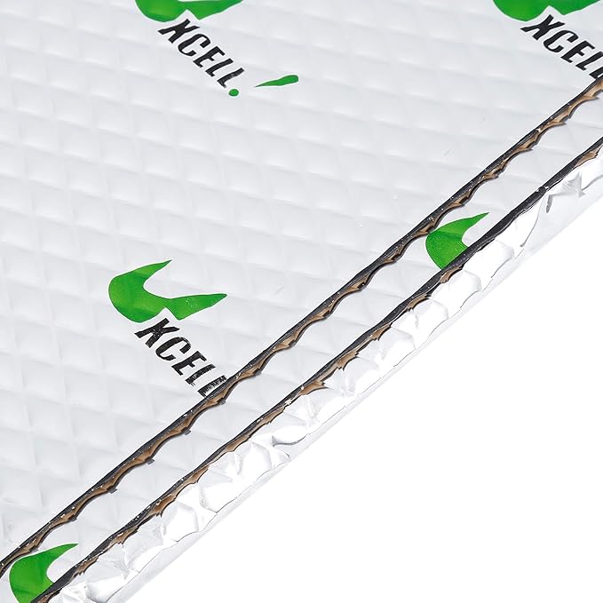 uxcell 2pcs 80mil 5sqft Car Sound Deadener Heat Insulation Mat Butyl Pad Damping Self Adhesive Deadening Material Door Roof Floor Automobile Sound Barrier