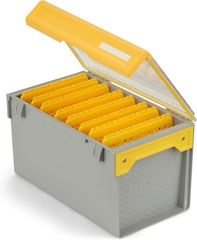 Plano EDGE Deep Hang Box, Stores 48 Crankbaits, with Rust-Preventive Rustricor, Dri-Loc Watertight Seal, WaterWick, DuraView Transparent Lid, Stackable Storage for Fishing Organization
