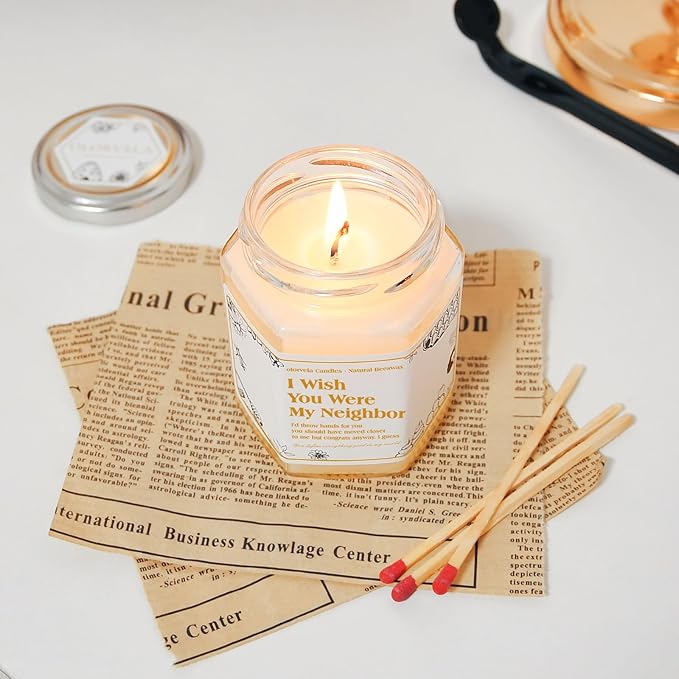 House Warming Gifts, New Home Gift Beeswax Candle, Best Friend Personalized Gifts for Women, Men, Mom, Dad, Sister, Teacher, Friends, Pure Natural Beeswax Candles
