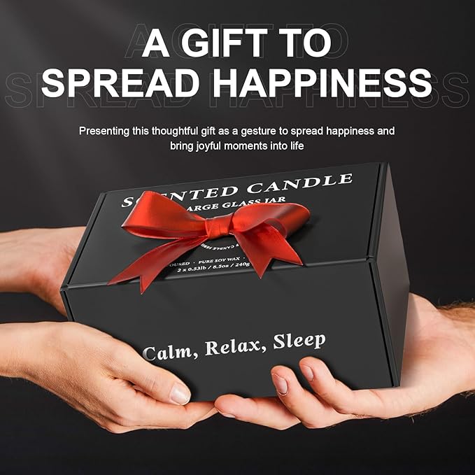Scented Candles for Men, BOYUJK Candles for Home Scented, Candle Set for Stress Relief and Promote Sleep, Birthday Gifts for Men (1.1lb, 480g)