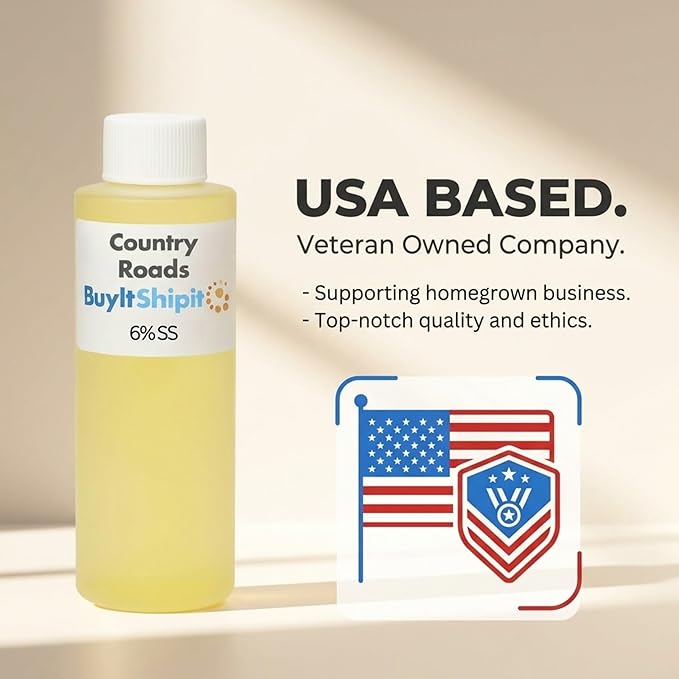 Country Roads from Our Floral Collection - 5.75% SS - Perfect for Adding Aroma to Freshies, Candles, Soaps, and Diffusers - 4oz