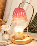 Flower Candle Warmer Lamp with Timer, Wax Warmer, Height Adjustable, Birthday Gifts for Women, Mom, Sister, Candle Lamp Warmer, Electric Dimmable Candle Warmer, Vintage Home Decor