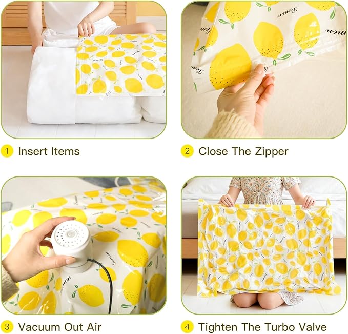 26 Pack Vacuum Storage Bags with Electric Air Pump, (8 Small, 8 Medium, 6 Large, 4 Jumbo), Reusable, 80% Space Saver Vacuum Seal Bags for Clothing,Travel,Clothes,Comforters,Blankets,Pillows