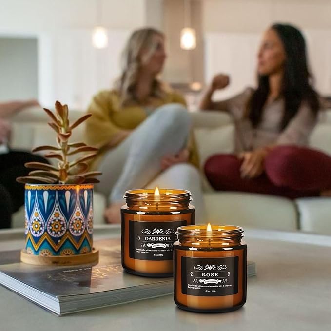 24 Packs Scented Candles for Home, 3.05oz，Soy Wax Aromatherapy Candles with 12 Fragrances, Smokeless Natural Essential Oil Candles for Relaxation, Gifts, Parties, Yoga,Home Decor