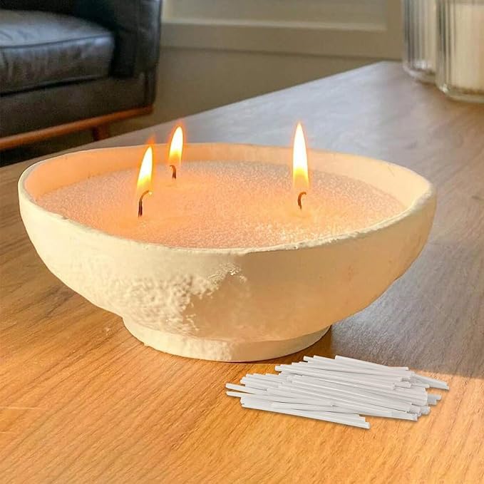 Pearled Candle Extra Wicks 300 Pack for Pearled Candle Making - 2 Inch White Cotton Candle Wicks in Bulk for Candle Making DIY