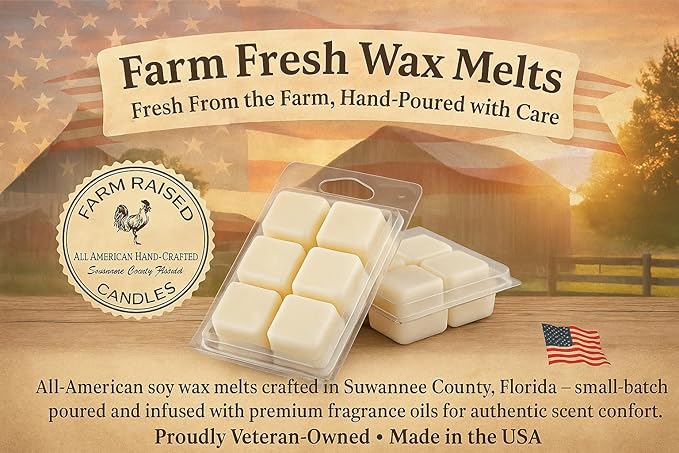 Farm Raised Candles Weekend Variety 5 Pack Soy Wax Melts – Fresh from the Farm Scented Wax Cubes for Warmers – 5 Hotel & Spa Inspired Fragrances – Farm Fresh Wax Melts – USA Made
