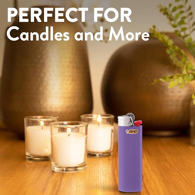 BIC Maxi Special Edition Pocket Lighters, Long-Lasting Flame for Home, Fashion Designs, 12-Pack (Designs May Vary)