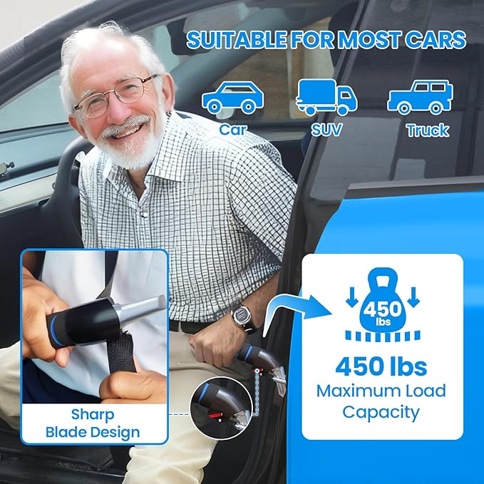Lift Assist Standing Aid for Elderly: Portable Lift Aid Bar with No-Slip Grip Handle - Standing Aids & Supports Up to 450 lbs - Lifting Assists device to Transfer Elderly, Seniors, Handicap, 3PCS