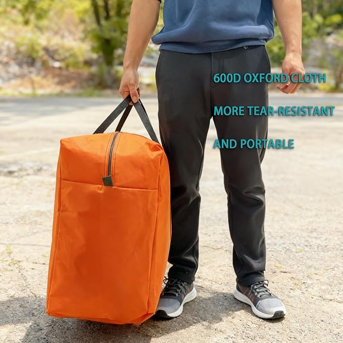 Extra Large Heavy Duty Storage Bags Moving Bags Tote Space Saver Travel Duffel Bag, Made of Tough 600D Oxford Cloth for Moving, Traveling, Camping, Holiday Decoration Storage