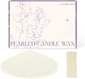 SCENTORINI Pearled Candle, White Candle Sand with 15 Wicks, 1.6 lb Unscented Sand Wax DIY, Refillable for Candle Making Kit, Weddings,Party,Valentine's Day Gifts