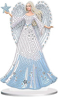 antor DIY Diamond Painting Desktop Ornament Kit, Angel Figurine Acrylic Tabletop Diamond Art Decoration for Adults, Special Shape Crystal Diamond Painting Table Top Home Office Decor