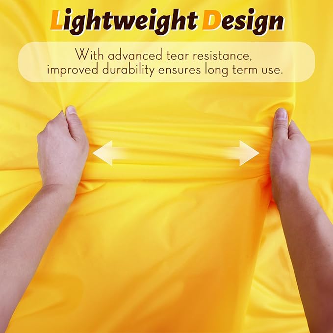 Vonty Waterproof Ripstop Nylon Fabric - 60 Inch Wide(3 Yard), Yellow, Lightweight, Water & Wind Resistant, Ideal for DIY Projects