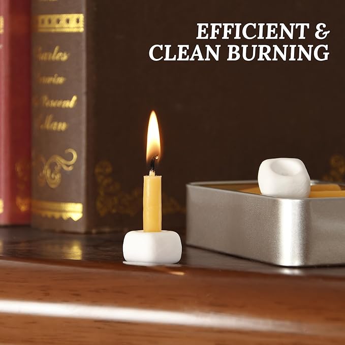 Meditation Beeswax Candles 90Pcs, 20 Minute Mini Candles Set, 2.6 Inch Small Bees Wax Taper Candles - Smokeless, Dripless and Non-Toxic for Home, Women Gifts, Yoga-Yellow