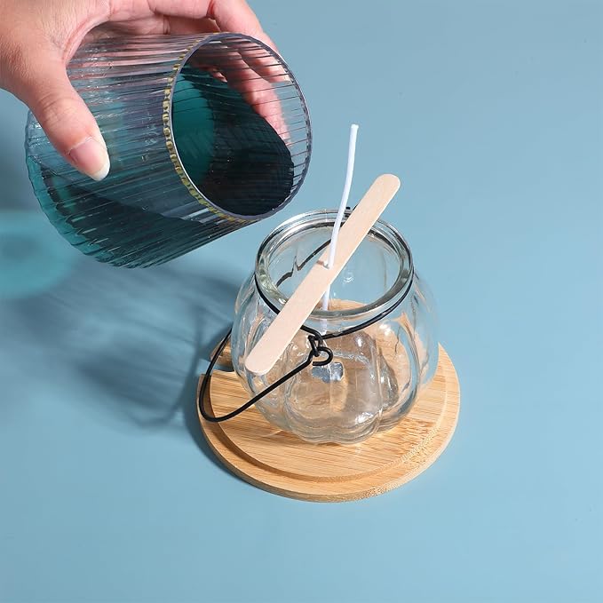 Candle Wicks for Candle Making - 100 Pcs Candles Wicks with 100 Pcs Wick Stickers and 10 Candles Wick Holders, Perfect for Soy Wax, Beeswax, and More