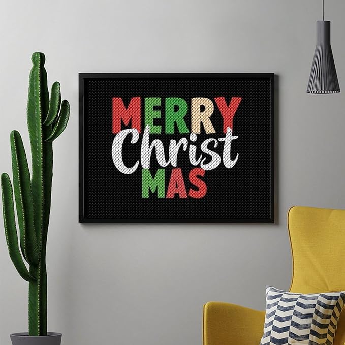 AIVKIEJK Diamond Painting Kits for Adults - Merry Christmas Painting DIY 5D Full Drill Diamond Dots Paintings with Diamonds Gem Art and Crafts Home Decor 12"x16"