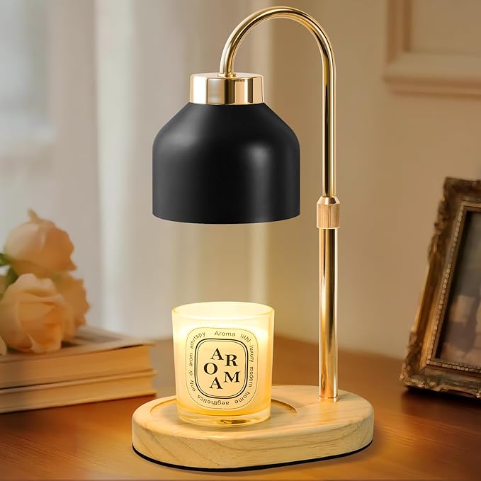 Seniny Electric Candle Warmer Lamp with Timer Dimmable, Adjustable Height Lamp Candle Warmer for Jar Candles, Home Decor Warming Light, Flameless Wax Melter Lamps, Christmas Birthday Gifts for Women
