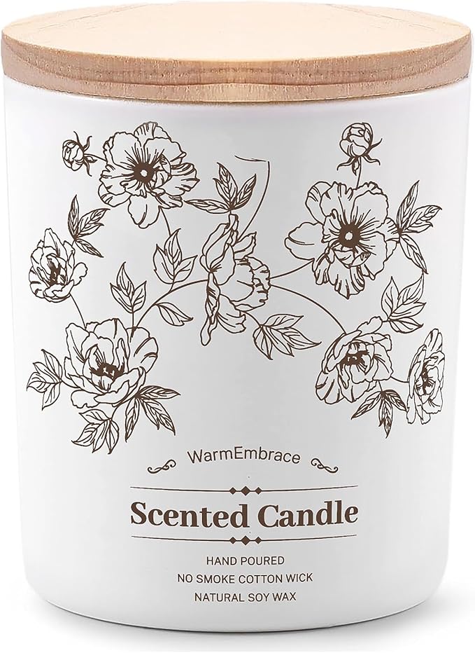 Deluxe Scented Candle for Women & Men, Lavender Soy Wax Candle, 5.2 Oz Jar Candle for Home, Scented-40 Hour Long Lasting Burning, Suitable Present for Thanksgiving, Christmas & Birthday