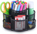 Topwey Pen Holder for Desk, 360 Rotating Pencil Holder, Cup Holder for Desk Office, Desk Organizers and Accessories in Black