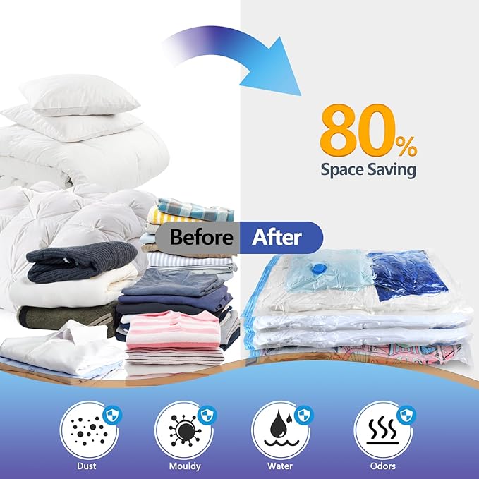 HOTBAG Electric Air Pump for Vacuum Storage Bags, Portable Travel Vacuum Pump Compressing Clothing Vacuum Seal Pump for Various Vacuum Seal Bags Blue(Storage Bag Not Included)