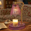 Candle Warmer Lamp with Timer & Dimmable 4-Level Brightness - Adjustable Height,for New Home Bedroom, Gifts for Women (Pink)