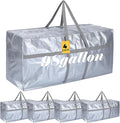 Windyun 4 Pack 98 Gallon Extra Large Moving Bags XXL Heavy Duty Storage Bag with Strong Zipper Handle Jumbo Big Tote Box Foldable for College Dorm Travel Clothes Duffle Blanket Pillow(Silver)