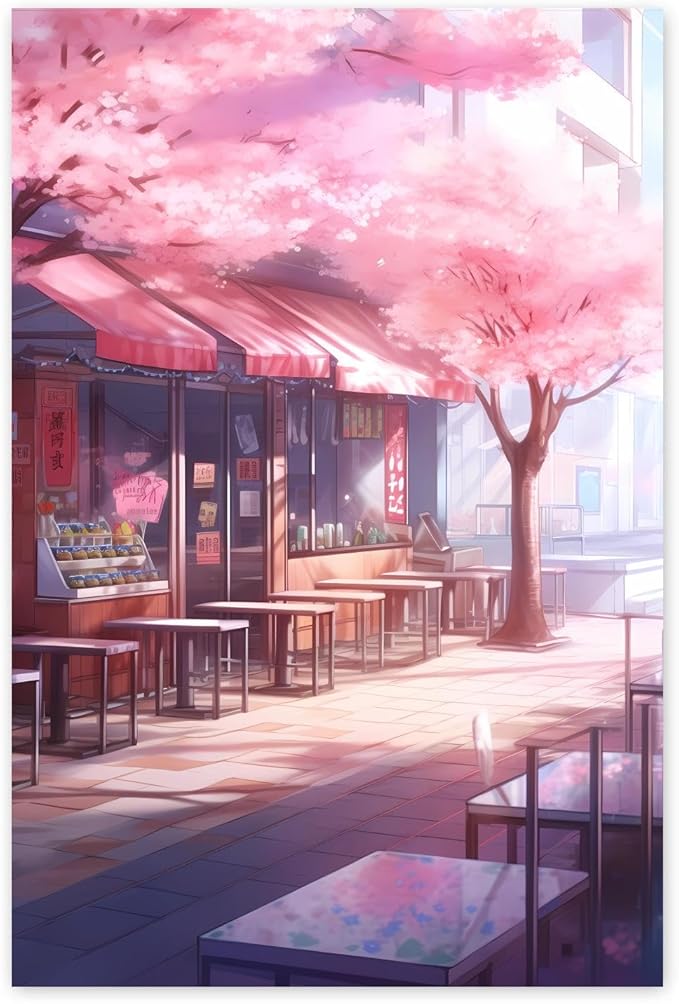 GUAIEUW DIY 5D Round Diamond Spring Cherry Blossom Diamond Painting Kits - Full Diamond Crystal Art Kit for Adults, Suitable for Modern Taste Home Decor Gifts 12x16 Inch