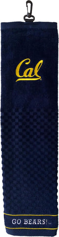Team Golf NCAA California Golden Bears Embroidered Golf Towel Embroidered Golf Towel, Checkered Scrubber Design, Embroidered Logo