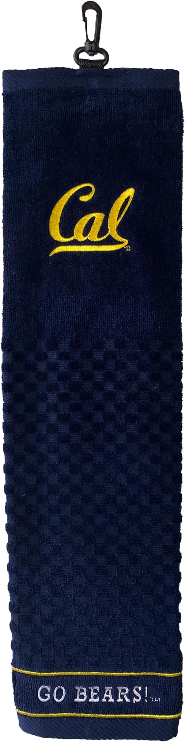 Team Golf NCAA California Golden Bears Embroidered Golf Towel Embroidered Golf Towel, Checkered Scrubber Design, Embroidered Logo