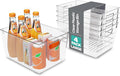 Utopia Kitchen Clear Organizer or Storage Bins - 4 Pack Pantry Organizers and Storage Bins - Large Clear Storage Containers for Organizing Fridge, Kitchen Organization