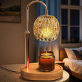 Candle Warmer Lamp with Timer Dimmer,Adjustable Height Wax Melting Lamp for Jar Candles, Aesthetic Vintage Home Decor for New House Warming, Gift for Women Birthday Valentine's Day(Gold)