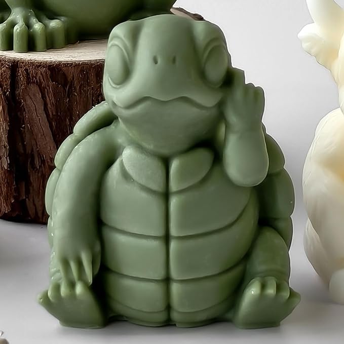 Turtle Cylinder Candle & Resin Mold - Resin Casting Silicone Molds for Home Decor & Candle Making Wave Spiral Mold