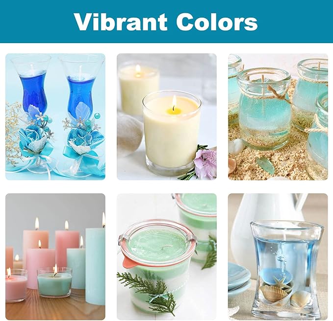 YRYM HT Candle Dye,12 Colors Candle Making Liquid Dye for Candle Making（12 Bottle）