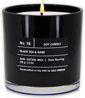 Lulu Candles | Black Tea & Sage | Highly Scented Candles for Home - Soy Blend Jar Candle with 100% Cotton Wick - Slow Burning (9 Oz.)