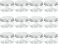 HARFINGTON 12 Pcs Empty Scent Beads Storage Container 3.4oz/100ml Air Freshener Tins Round Refillable Spice Containers Plastic Jars Sample for Air Freshener Candles Travel Storage