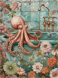Reivworl Octopus Diamond Art Kits for Adults, Octopus Diamond Painting Kits, Gem Art Kit for Gifts and Home Interior Decor 12x16 Inch