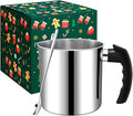 Candle Making Pouring Pot, 44oz Stainless Steel Candle Making Pitcher with Heat-Resistant Handle and Dripless Pouring Spout Design