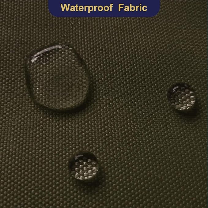 Foreate Waterproof Canvas Fabric by The Yard 600D Upholstery Fabric for Chairs 58" Wide Indoor Outdoor Water Resistant Canvas Polyester Material Sewing DIY Cloth, 10 Yards Army Green