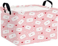Valentine's Day Basket Gift for Empty Cute Heart Large Storage Bin for Kid and Baby Room Décor (Pink Envelope Love)