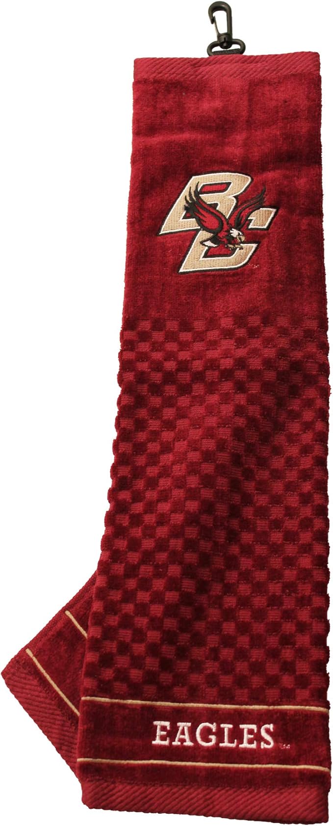 Team Golf NCAA Boston College Eagles Embroidered Golf Towel Embroidered Golf Towel, Checkered Scrubber Design, Embroidered Logo