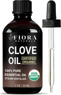 Organic Clove Essential Oil – 100% Pure, USDA Certified Clove Bud Oil for Teeth & Gums, Toothache Relief, Hair Growth & Aromatherapy – Premium Cloves Oil for DIY Wellness by Fiora Naturals