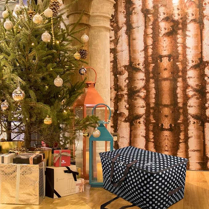 iwill CREATE PRO Pack of 3, 100L Large Size Ornament Festival Decoration Items Storage Bags, Such as Lights, Balls, Gift Wrapping, Travel Duffel Bags, Black
