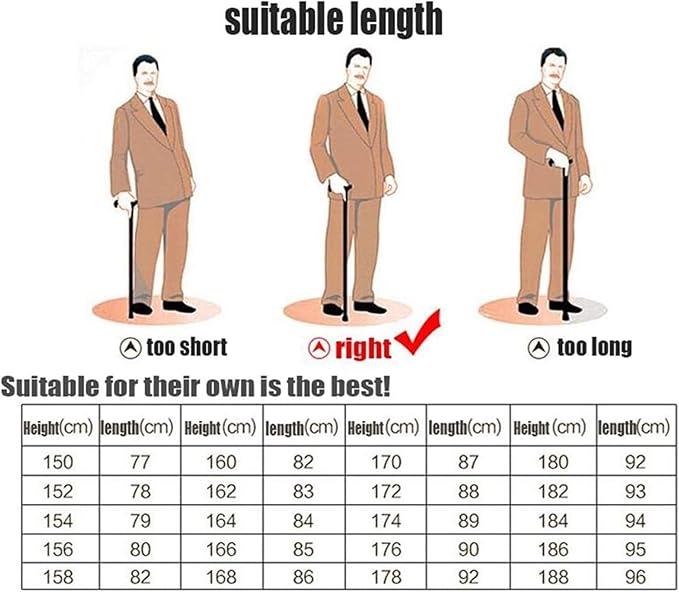 Portable Walking Cane Holder Walking Stick Crutch for Old Man Elderly Telescopic Stable Nonslip Lightweight Height Adjustable with 4 Feets and Wooden Handle Black Walking Sticks for Men or Women