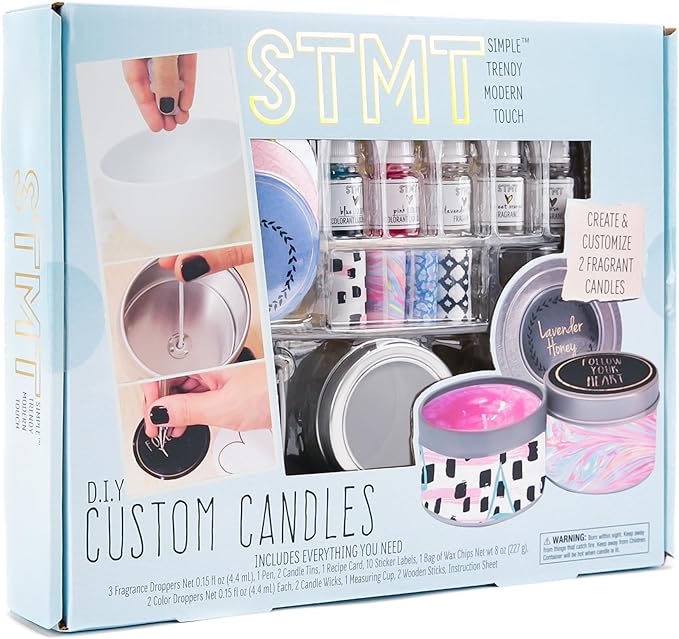 STMT D.I.Y. Custom Candles, Candle Maker Kit, DIY Candle Making Set, Make Your Own Candle Starter Kit for Kids, Ages 8+, Colors may vary